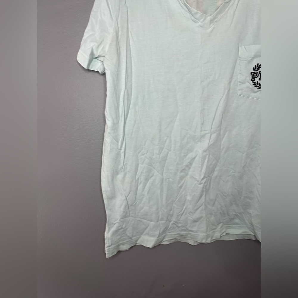 PINK Victoria's Secret Mint V-Neck Tee - Picture 2 of 12